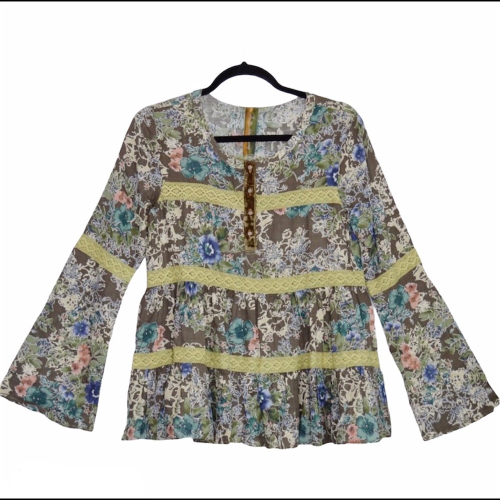 Aratta Silent Journey Floral Peasant Boho Size XS